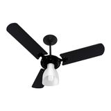 Ventilador De Teto Venti-delta New Delta Light Com 3 Pás Preto 220v 38-3255