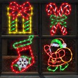 Decorações De Natal Pytopkto Christmas Window Lights, Pacote Com 4
