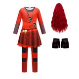 Vestido De Festa De Halloween Costume Enange Girls Rise Red Princess