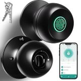Fechadura De Porta Com Impressão Digital Gmgh 2024 Smart App Control Preta