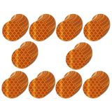 Adesivos Reflexivos Tuyrchu, Laranja, 2,54 Cm De Diâmetro, Redondos (10)