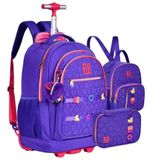 Kit Mochila Rebecca Bonbon De Carrinho 19" Com Lancheira E Estojo Rb24538 Roxo