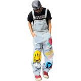 Macacão Jeans Dfgigt Ripped Baggy Masculino Azul Tamanho M