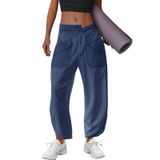 Calça De Moletom Lamissche Oversized Barrel Lounge Feminina Tamanho Azul