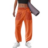 Calça De Moletom Lamissche Oversize Barrel Lounge Feminina Laranja L