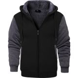 Jaqueta De Lã Com Capuz Jacketown Winter Para Homens, Preto/cinza, 3xl