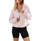 Jaqueta Feminina Yozazzy Com Capuz E Penas, Embalável Rosa Xs