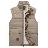 Jaqueta Masculina Puffer Vest Flygo, Acolchoada Quente, Forrada De Lã, De Inverno
