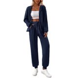 Outfit Btfbm Feminino De 2 Peças, Moletom Com Zíper E Calça De Moletom