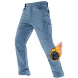 Calças De Esqui Tacvasen Forradas Com Lã De Inverno Para Homens Caminhando Pretas