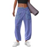 Calça De Moletom Lamissche Oversize Barrel Lounge Feminina Roxa M