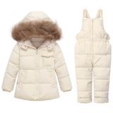 Casaco De Inverno Infantil Iboboom, Casaco De Inverno, Bib 3-4t, Branco