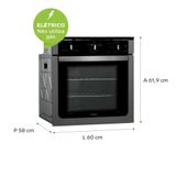 Forno de Embutir Elétrico Consul COB84AR 84 Litros Prata - 220V