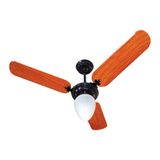 Ventilador De Teto Venti-delta New Delta Light Gp Com 3 Pás Preto / Mogno 127v 38-3172