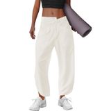 Calça De Moletom Lamissche Oversized Barrel Lounge Feminina Branca