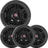 4x Calota Fiat Uno Way Aro 13 Preto Emblema 227cb