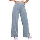 Jeans Simple Flavor, Pernas Largas, Cintura Alta, Azul Claro