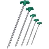 16 X Pinos Moídos De Rocha Anti-ferrugem, Verde/prata, Diâmetro De 0,7 Cm, 25 Cm De Comprimento, Âncoras De Rocha, Pinos, Âncora De Terra Fe