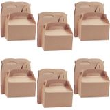 Brown Kraft Party Treat Favor Gift Boxes (24 Pack) - 16 X 9.3 X 8.6cm (6.29 X 3.66 X 3.38 Polegadas) - Sacos Goodie Gable Para Aniversários