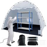 Tenda De Cabine De Pintura Siebwin Extra Large 3x2x2m Com Piso Cinza