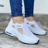 Mulheres Caminhando Sapatos De Almofada De Ar De Malha Respirável Confortáveis