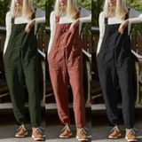 Casual Playsuit Harem Tie Alças Jumpsuit -preto S
