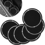 Carro Bonito Silicone Anti-deslizamento Inserir Costa-mar De Cristal Rhinestone Acessórios Interior Adequado Para A Maioria Dos Carros (pret