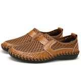 Homens Flat Shoes Respirável Favo De Mel Azul(43)