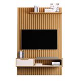 Home Painel Ripado Tucumã 1.4 Com 1 Gaveta P/ Tv Até 50&#39; Pol Nature/off White