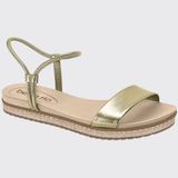 Sandália Flatform Plana Feminina Slide Beira Rio 8321.1549.25192 - Dourado - 36