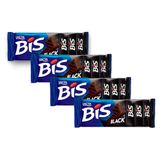 Kit 4 Chocolate Bis Lacta Black Ao Leite 100,8g