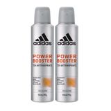 Kit 2 Desodorante Adidas Power Booster Sem Silicone Masculino Spray 150ml