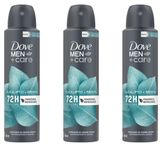 Kit 3 Desodorante Dove Men + Care Eucalipto E Menta Aerossol 150ml