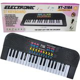 Teclado Musical E Microfone Infantil Grava Musica Castela