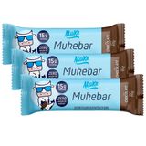 Kit 3 Barra De Proteína Mais Mu Mukebar Sabor Chocolate 60g