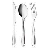 Jogo Garfo Faca Colher Mesa Inox 18 Peças Restaurante Casa