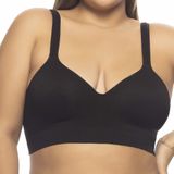 Sutiã Plus Size com Bojo e Alças Largas Tamanho:G3-52,Cor:Preto