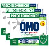 Kit 3 Lava Roupas Em Pó Omo Lavagem Perfeita Sanitiza &amp; Higieniza 800g