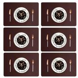 4 Jogos Americanos Mesa Jantar Impermeável + Porta Copos