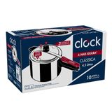 Panela De Pressao 4,5l Clock Aluminio Polido