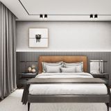 Cabeceira Para Cama Box Queen 160 X 0,60 Cm Detroit Bege/champagne