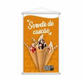 Banner Sorvete De Cascão Sorveteria Preço Lona 60x40cm