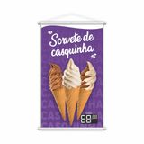 Banner Sorvete De Casquinha Sorveteria Gelado Preço 60x40cm