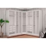Closet Modulado Safira 001 Clic Moveis Branco