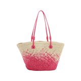 Bolsa Praia Luxo Feminina Palha Ombro Chenson - Pink