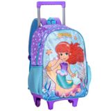 Mochila Escolar Sereia Encanto Dos Msres Rodinha Tam G