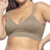 Sutiã Plus Size com Bojo e Alças Largas Tamanho:G1-48,Cor:Chocolate