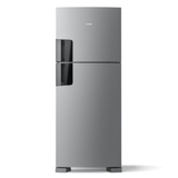 Geladeira Consul Frost Free Duplex com Freezer Espaçoso e Compartimentos Removíveis 410 Litros Cor Inox - CRM50LK 110V