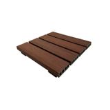 Deck Modular 43x43cm Texturizado In Brasil Ipê