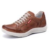 Sapatênis Casual Conforto Couro Marrom Claro - Rt3000mstcas
